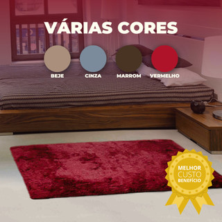 Tapete Felpudo Peludo Para Sala E Quarto 1,00m X 1,40m Várias Cores Cairo Shaggy Pluma Moderno Macio Premium Antialérgico Luxo em Oferta na Shopee