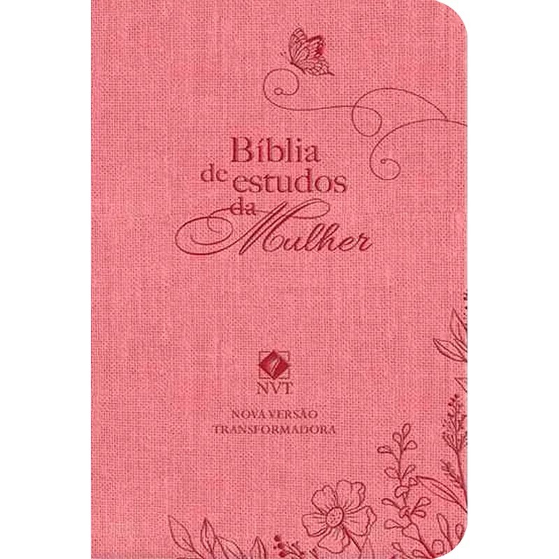 Bíblia de Estudos da Mulher | NVT | Letra Normal | Capa Luxo Rosa em Oferta na Shopee