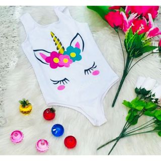 Body Infantil Unicórnio Branco Rosa Regata Maio PROMOÇÃO Verão Festa Fantasia Bodys Bore Bori Bory BodiTemático Princesa em Oferta na Shopee