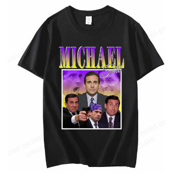 Camiseta Algodão Estampa Michael Scott  T-shirt Simples Confortável Personagem The Office