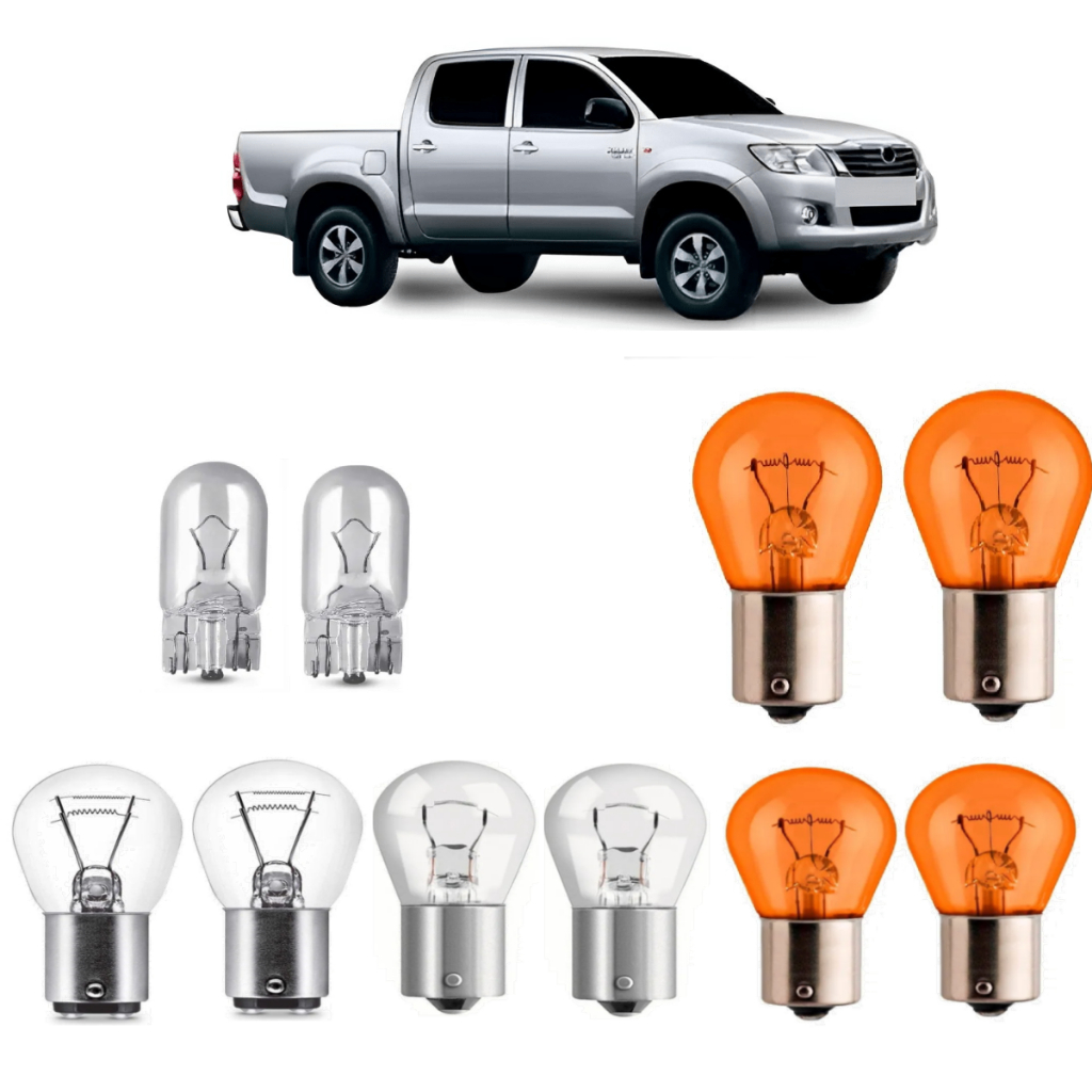 Jogo Lampada Lanterna Traseira Ré Seta Hilux 2005 A 2015 em Oferta na Shopee