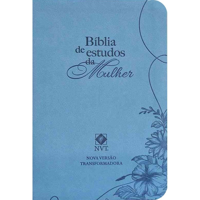 Bíblia de Estudos da Mulher - NVT - Letra Normal - Capa Luxo Azul em Oferta na Shopee