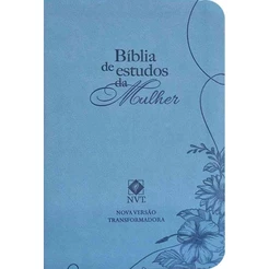 Bíblia De Estudos Da Mulher NVT Letra Normal Capa Luxo Azul