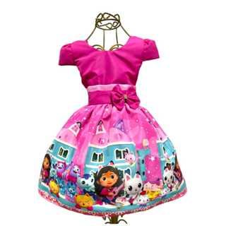 Vestido Infantil Temático Casa da Gabi Aniversários e Festas. em Oferta na Shopee