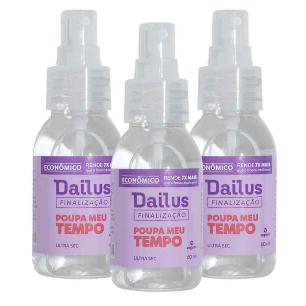 KIT 3 SPRAY Secante de esmalte Dailus poupa meu tempo 60 ml