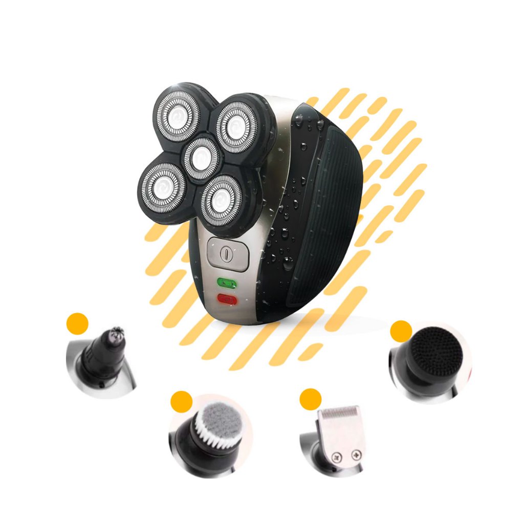Barbeador Kit Aparador 5 em 1 Multifuncional Barba Cabelo Bigode Nariz Máquina Cortar Cabelo Portátil Barbeador Elétrico Shaver