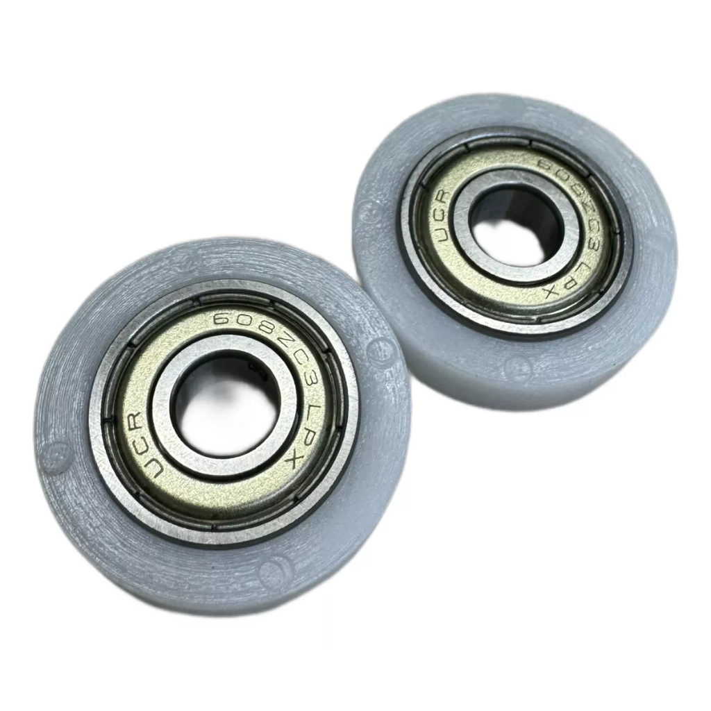 Kit 2 Calços Suporte + 2 Rolimãs Rolamento 608 P/ Circulador ou Ventilador