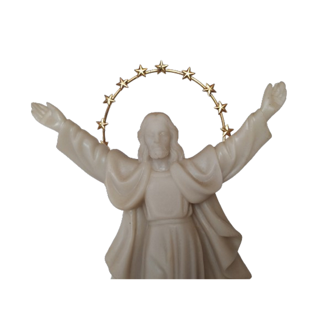 Imagem Cristo Jesus Salvador 27 Cm Redentor Resina Estrela