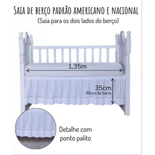 SAIA BOX PADRÃO AMERICANO E NACIONAL PARA BERÇO PONTO PALITO em Oferta na Shopee