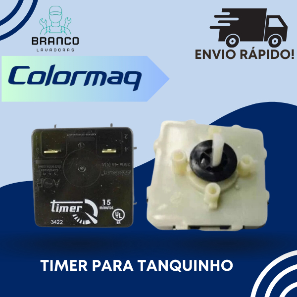 Timer Tanquinho Colormaq  10kg - 11kg - 12kg - 15kg  - Com 1 ,2 ou 3 Molhos