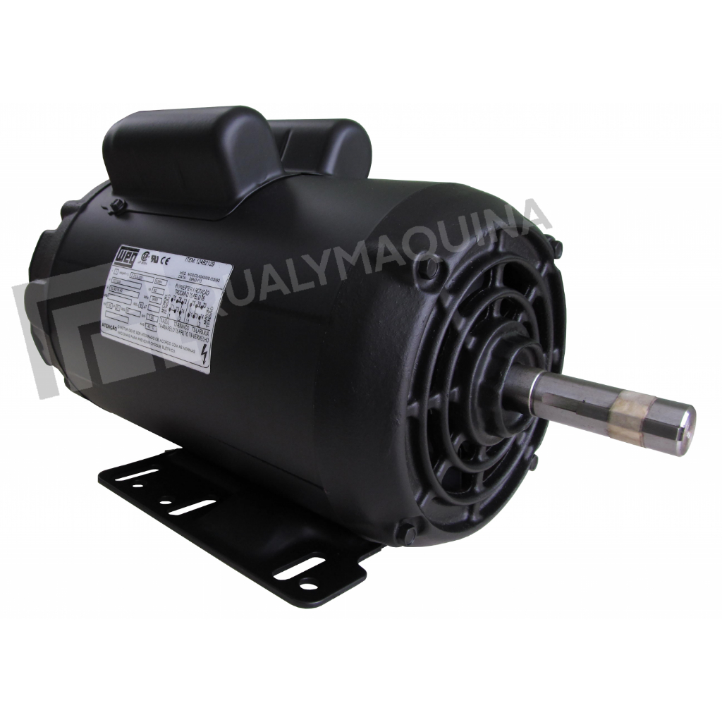 Motor Elétrico Weg Monofásico 3 cv 2 Pólos 3480 rpm Alta rotação  110/220 Volts IP21