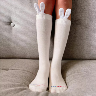 Meia Infantil Páscoa Orelha Pom Pom — Meia Cano Alto Fofa para Criança em Oferta na Shopee