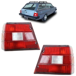 Lanterna Traseira Caravan 1980 1981 1982 1983 1984 1985 1986 A 1992 Bicolor Lente Estriada Acrílico
