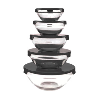 Kit Conjunto De Potes 3 ou 5 Peças Vidro Resistente Organizadores De Cozinha Multiuso