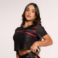 Cropped Fitness Feminino Básico Estampado Academia Estampas Variadas
