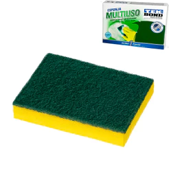 Esponja Multiuso Econômica Para Limpeza Tek Bond Premium Lava Louças Cozinha Uso Geral Verde Amarelo