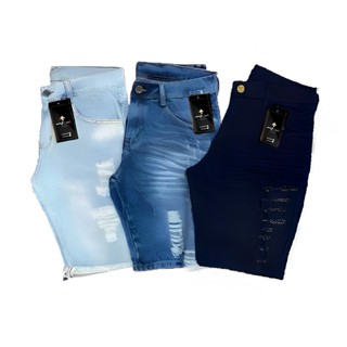 Kit 3 Bermuda Masculina Rasgada Destroyed Desfiada D/fabrica em Oferta na Shopee