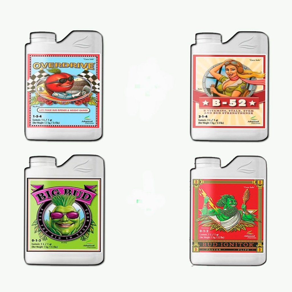 Fertilizante Advanced Nutrients Big Bud + Overdrive + B-52 + Bud Ignitor 4x100ml