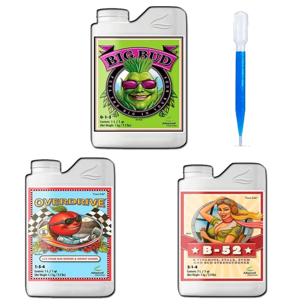 Fertilizante Advanced Nutrients Big Bud + Overdrive + B-52 3x100ml