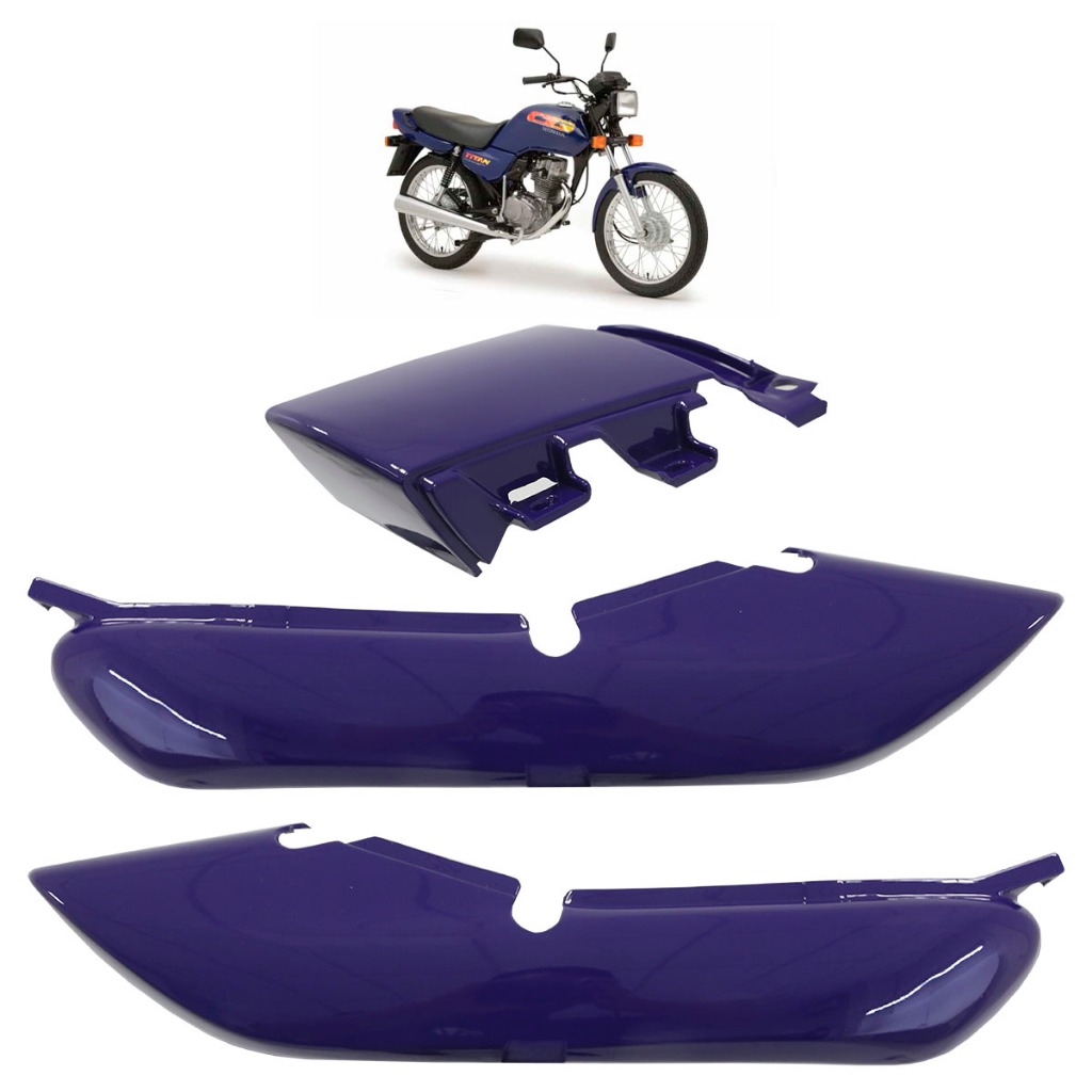 Kit Rabeta Traseira CG 125 Titan 1994 Roxo Liso 3 Peças
