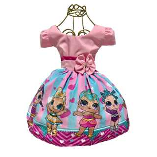 Vestido Infantil Temático Lol Aniversários e Festas. em Oferta na Shopee