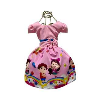 Vestido Infantil Temático Aniversários e Festas. em Oferta na Shopee
