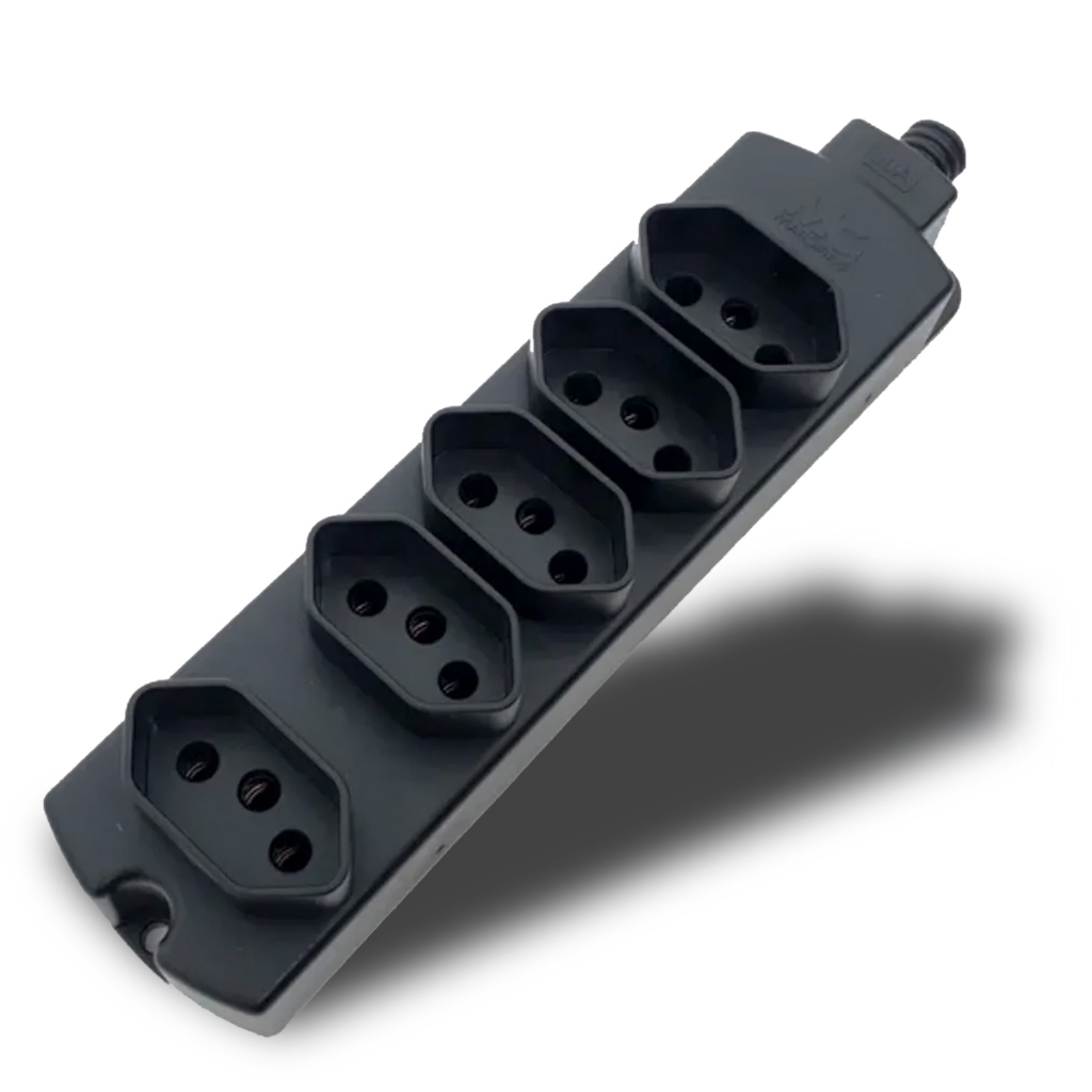 Régua de Energia Extensão Elétrica 5 Tomadas 20a E 10a Super Resistente Margirius