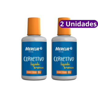 Corretivo Líquido 18ml 2 Unidades/Papelaria - Mercur em Oferta na Shopee