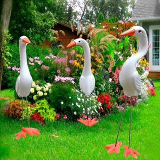 Decoração de Jardim Trio de Garça Realista em Oferta na Shopee