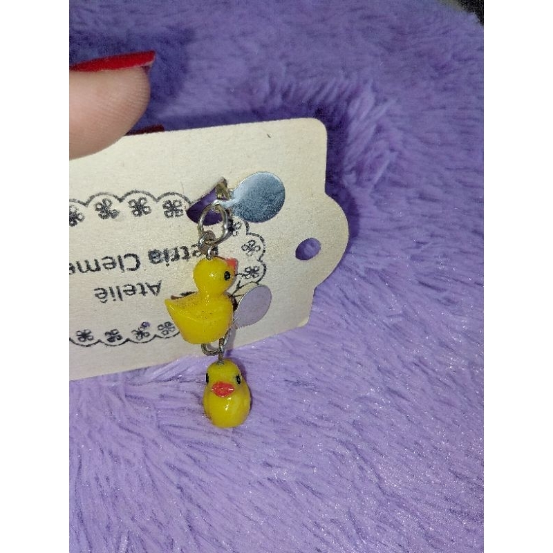 Brinco Patinho Amarelo Brinco de Resina brinco leve bonito divertido diferente aesthetic indie it girls
