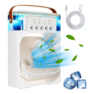 Ventilador Portatil Climatizador Agua e gelo Led Usb 110/ 220v