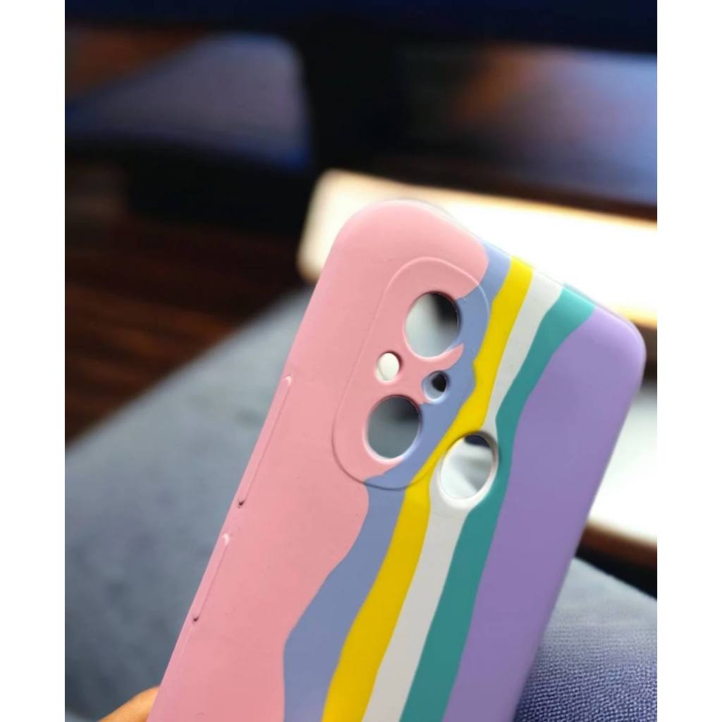 capa capinha arco iris silicone cores aveludada fechada para xiaomi POCO M3 REDMI 12C NOTE 10 NOTE 10 PRO