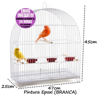 Gaiola Arco Arame Para Canário Belga Tarin Bigodinho Bicudo Pintassilgo Coleiro Pintura Epoxi G0012 em Oferta na Shopee