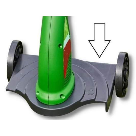 Adaptador com Rodas PRETO para Aparador de Grama GARTHEN GAM1000BP. Suporte para Aparador de Grama. Corte Leve (NÃO ACOMPANHA A MAQUINA)