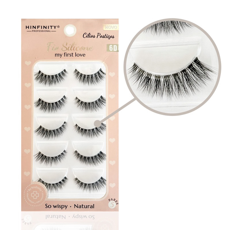 cartela de cílios postiços premium com a base em gel transparente