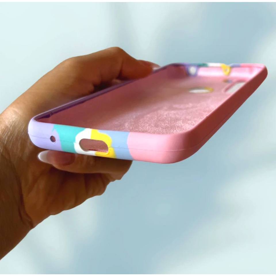 Capa Capinha Arco iris silicone Câmera Aveludada Fechada NOTE 8 NOTE 12 4G REDMI 12C POCO X3 M3 11S