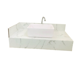 Pia Bancada de Porcelanato 60x40 cm com Cuba cor Carrara em Oferta na Shopee