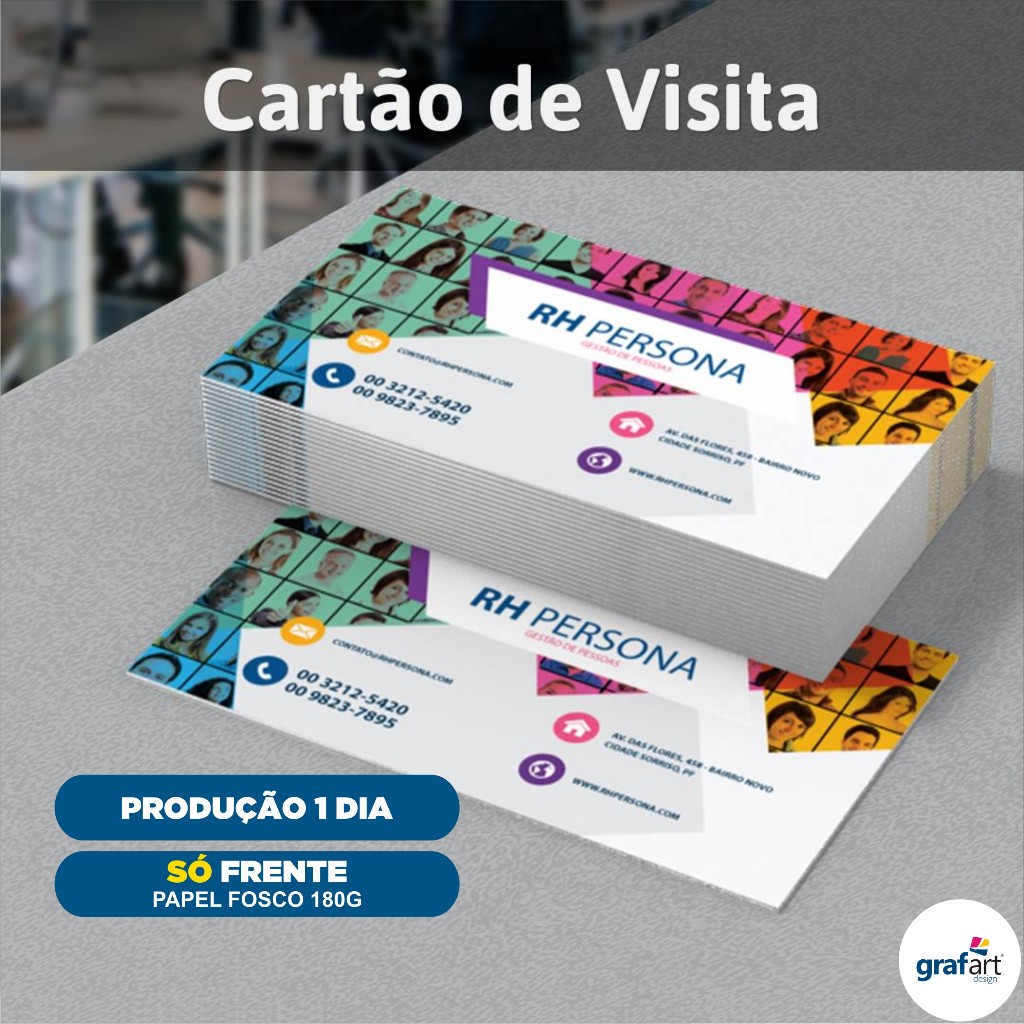240 Cartões de Visita Produção 1 Dia Cartão de Visita Personalizado Coloridos