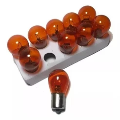 Caixa C/10 Lâmpada Pisca 12v 10w Soque Ferro Ambar Tmac