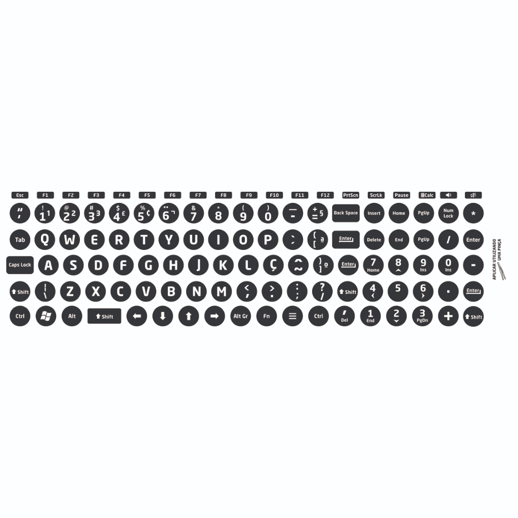 Adesivo Teclado Restauração, Adesivo Gamer Para Teclado