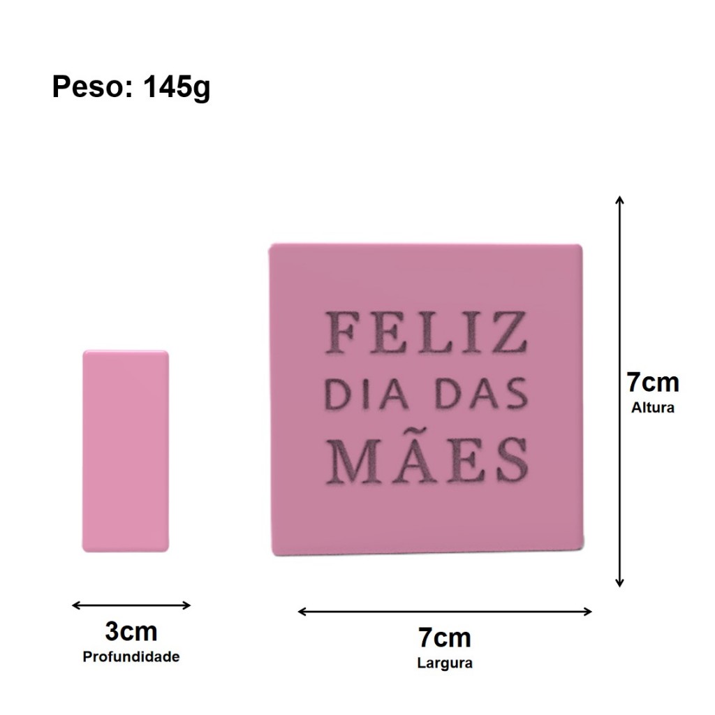 Forma de Silicone Barra Feliz Dia das Mães (Molde de Silicone para Sabonete) em Oferta na Shopee