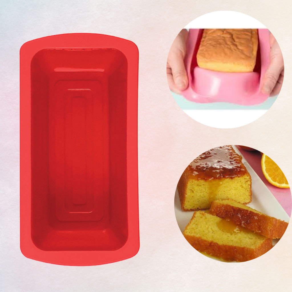 Forma De Silicone Retangular Ideal Para Airfryer  Assadeira Mini Bolo Pão E Bolo Inglês