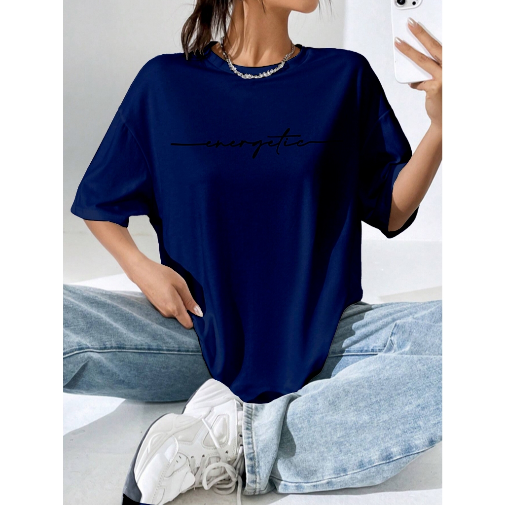 Camiseta Oversized Streetwear Estilo Tumblr Camisa Personalizada Bordada Blusa Life Style T Shirt O
