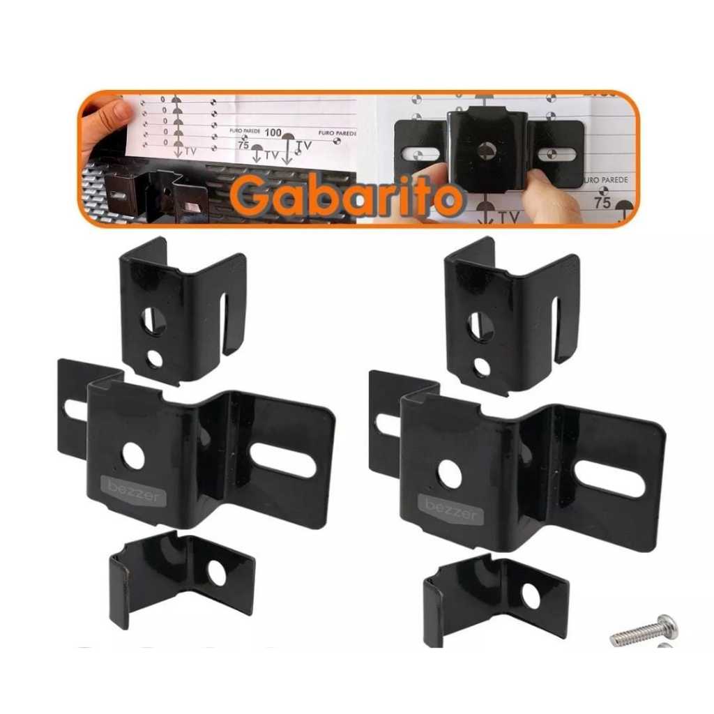 Suporte Tv Lcd, Led, 4k chapa  aço reforçada com gabarito