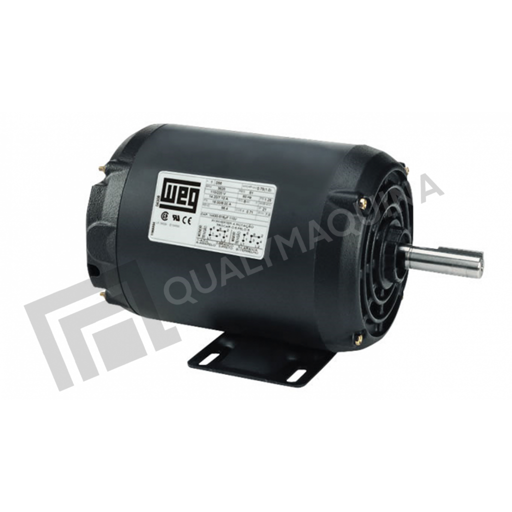 Motor Elétrico Weg Trifásico 0,5 cv 4 Pólos 220/380 Volts 1730 rpm Baixa rotação IP21