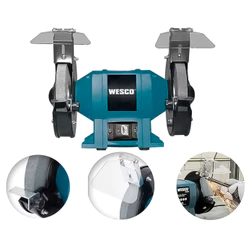 Moto Esmeril De Bancada 150mm 250w 220V Wesco WS7800 Profissional Afiação Corte Desbaste