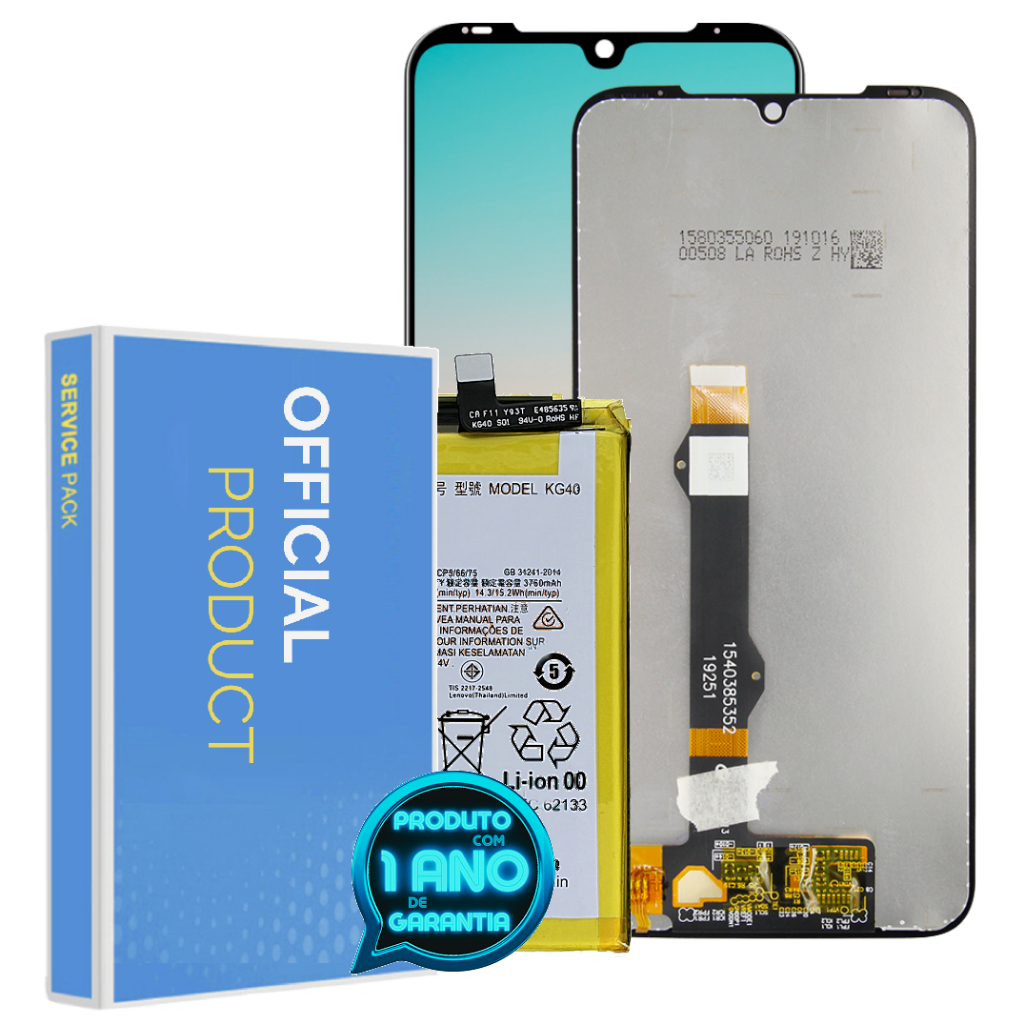Tela Display Frontal Completa Compatível Moto G8 Play Xt2015 + Battria + 1 Ano Garantia!