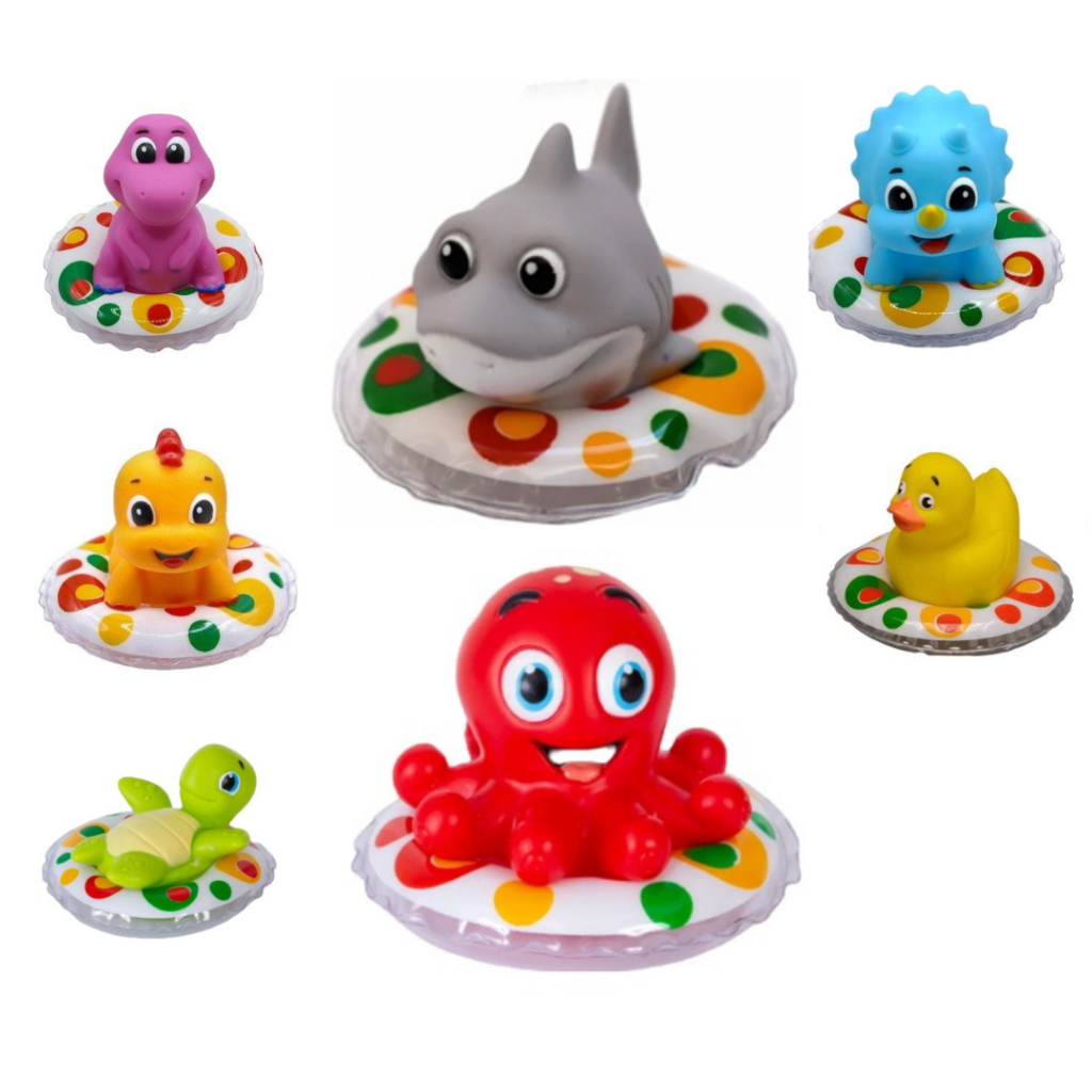 Patinho Amarelo, Shark, Tartaruga ou Polvo Brinquedo de Banho Alegre Vila Toy Brinquedo Para Bebês Inmetro