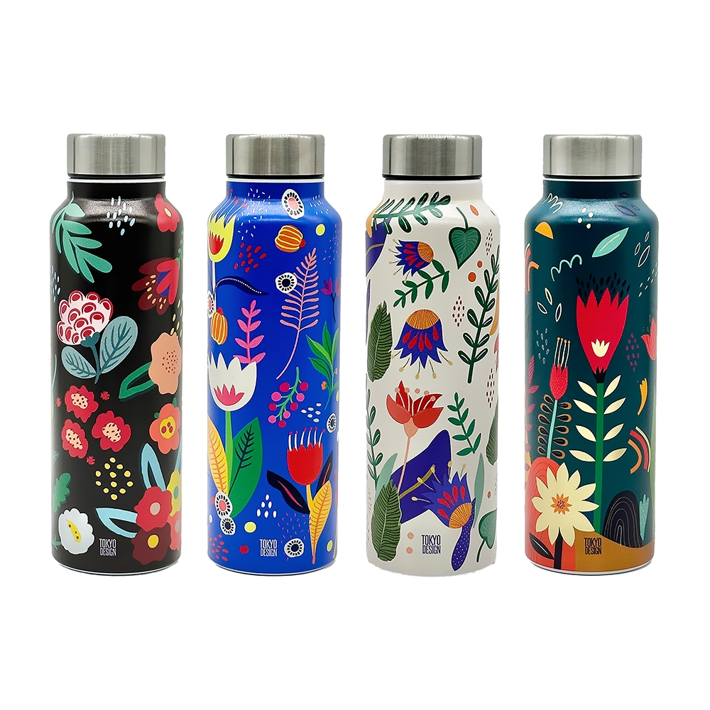 Garrafa de Água Inox 800ml Floral e Lisas em Oferta na Shopee