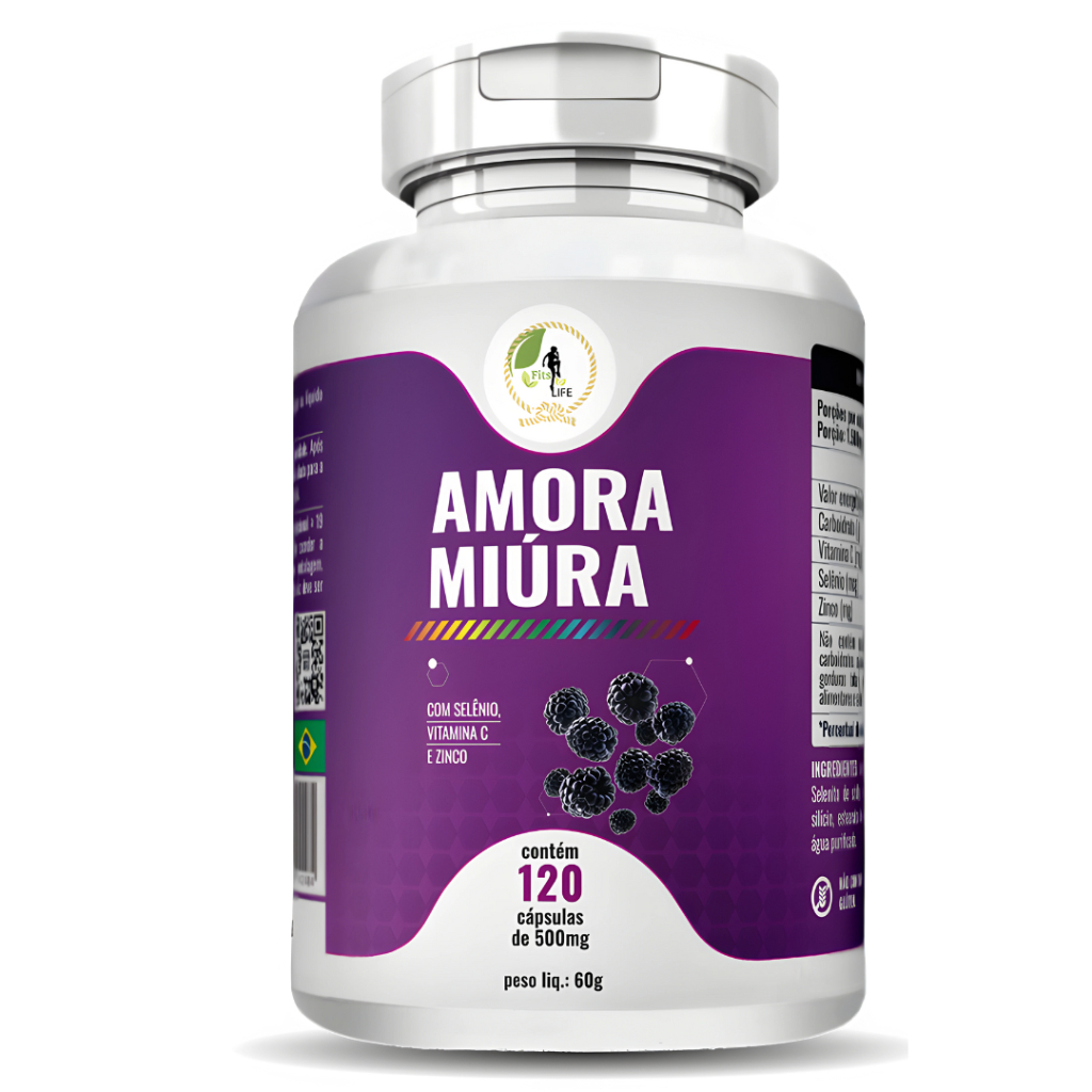 Amora Miura 120 Cápsulas 500mg Vit C Zinco Selênio - Fits Life * em Oferta na Shopee